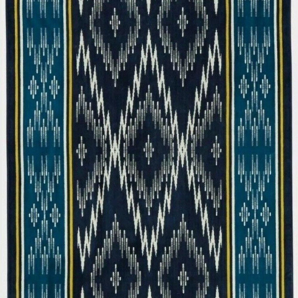 Pendleton Spa Bath Beach Towel Mendoza Trail Southwest Jacquard Blue Yellow NWT﻿ - Picture 2 of 5